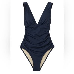 Elegant Navy One-Piece Swimsuit